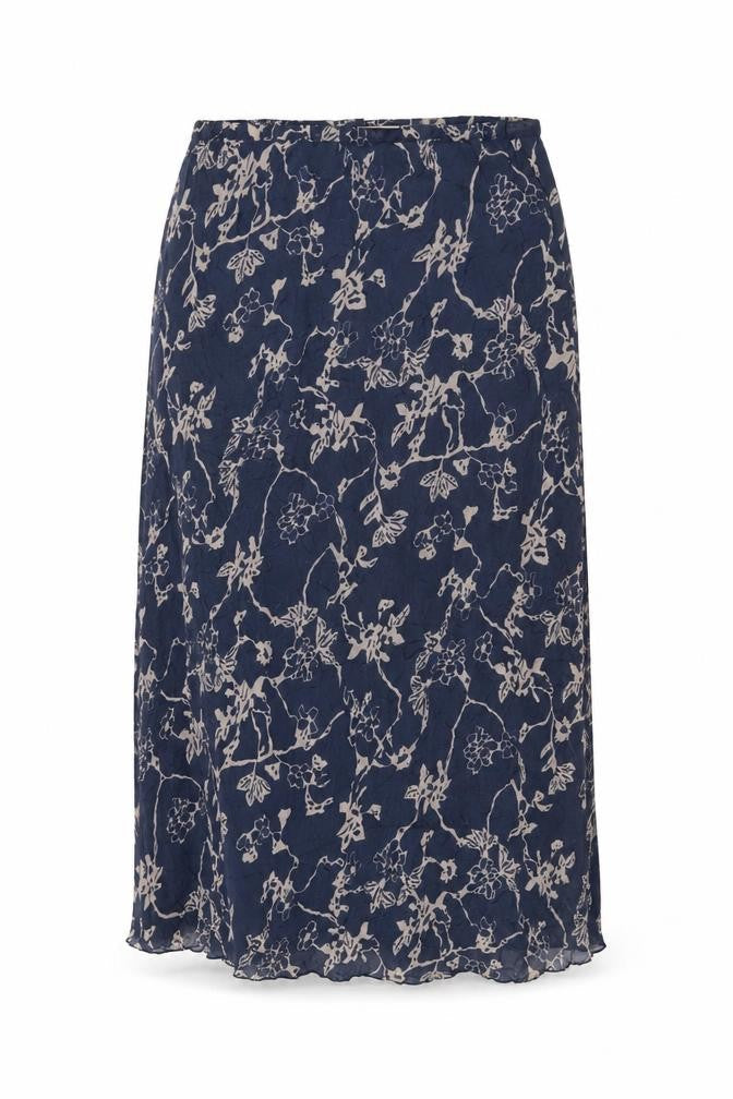 Adini Womens Blue Geometric Polyester A-Line Skirt Size 34 in Zip