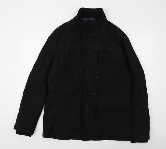 Marks and Spencer Mens Black Jacket Size M Zip