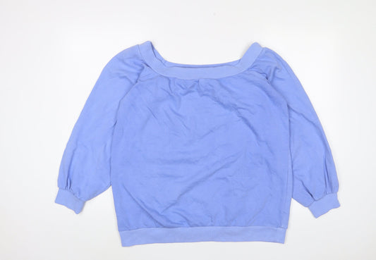 NEXT Womens Blue Cotton Pullover Sweatshirt Size L Pullover