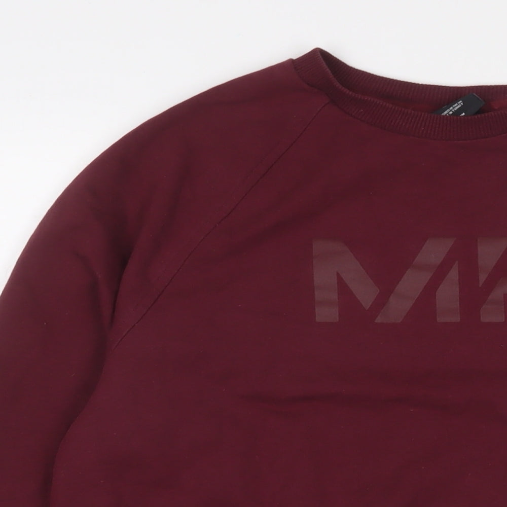 Myprotein Womens Red Cotton Pullover Sweatshirt Size M Pullover - Logo