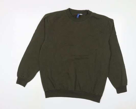 Marks and Spencer Mens Green Cotton Pullover Sweatshirt Size M