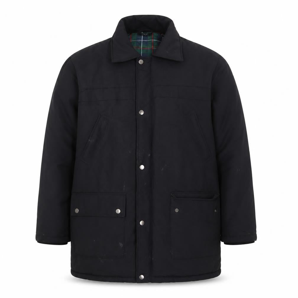 JBC Collection Mens Black Quilted Jacket Size S Zip