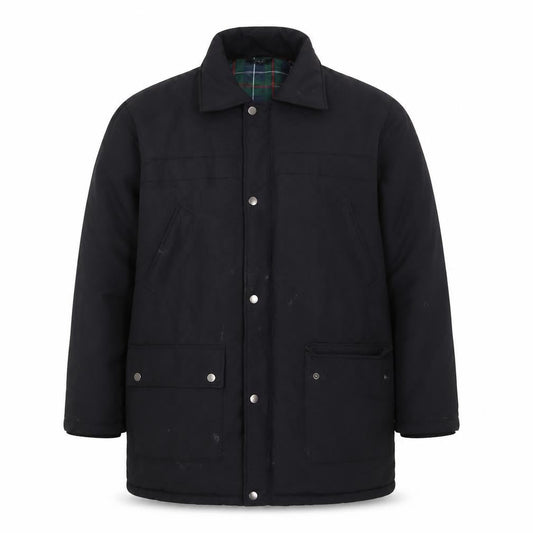 JBC Collection Mens Black Quilted Jacket Size S Zip
