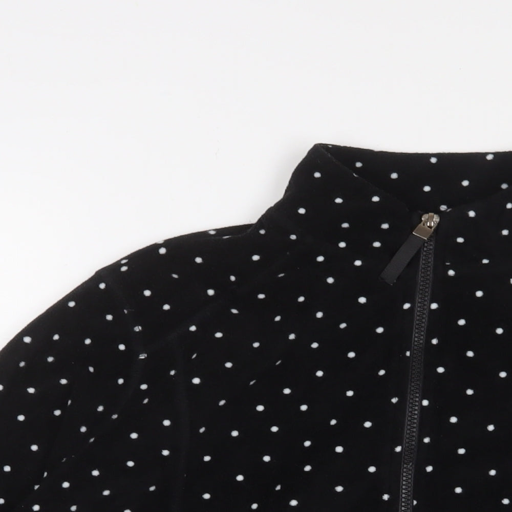JD Williams Womens Black Polka Dot Jacket Size 16 Zip