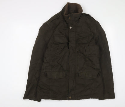 Additional front view of Autograph men’s green jacket, size S, zip