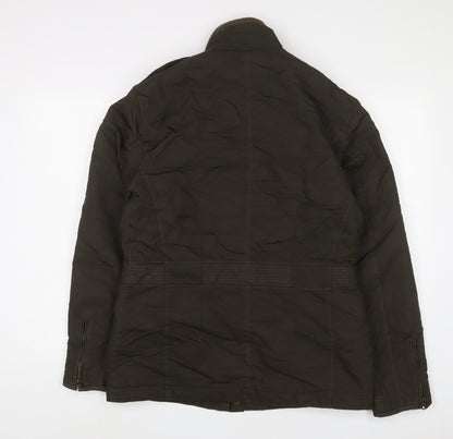 Back view of Autograph men’s green jacket, size S, zip