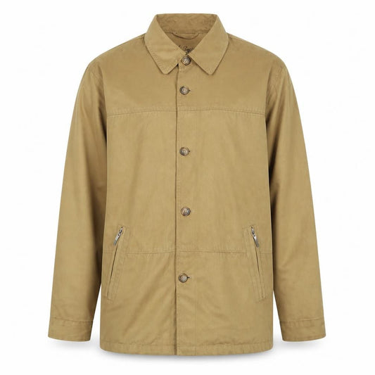 GAT Mens Brown Jacket Size L Button - Logo, Embroidered