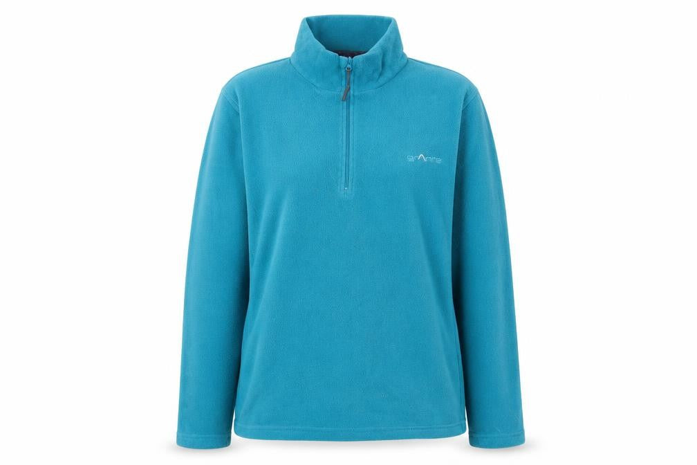 Granite Womens Blue Polyester Pullover Sweatshirt Size XL Zip - Logo, Embroidered