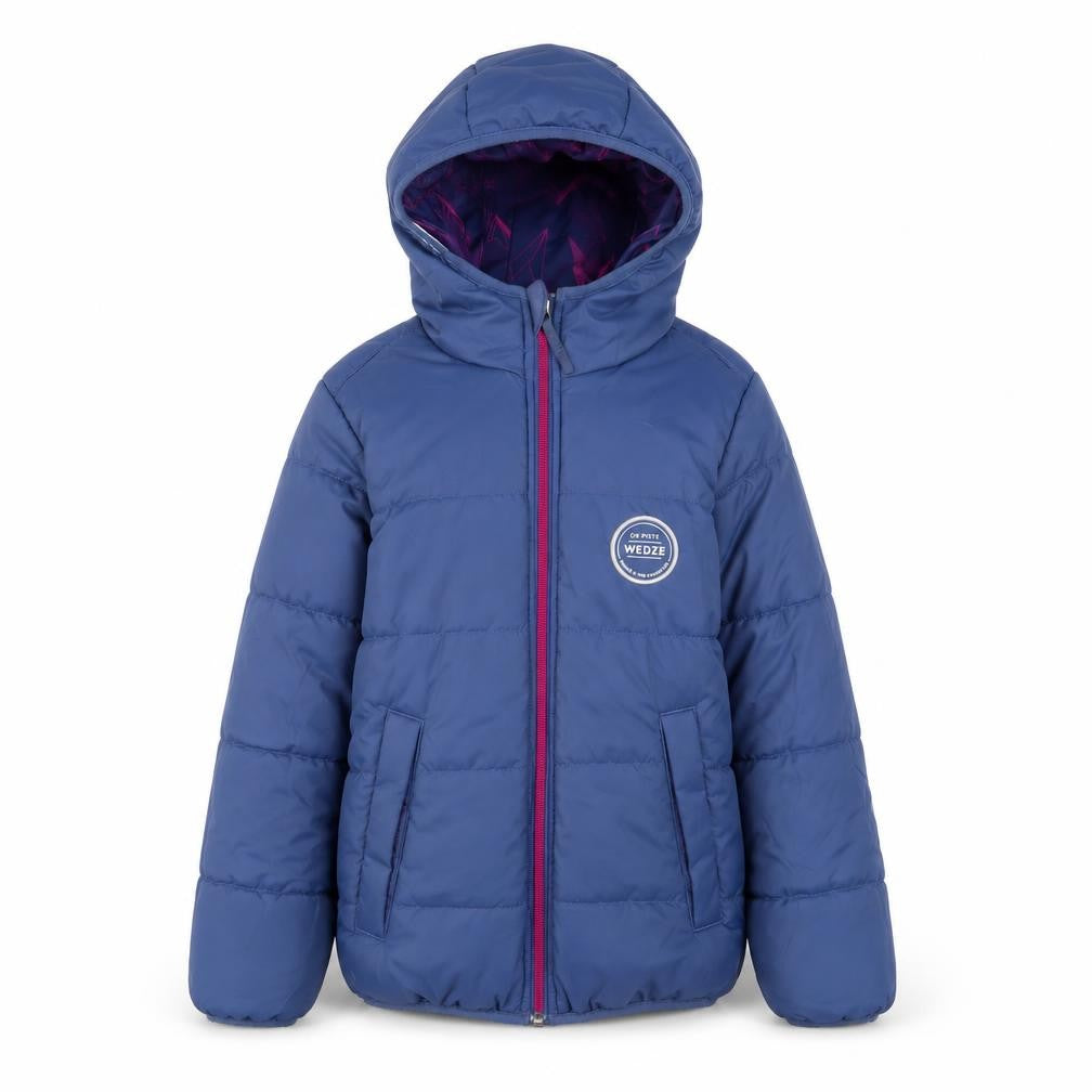 Wedze Girls Blue Basic Coat Coat Size 6 Years Zip
