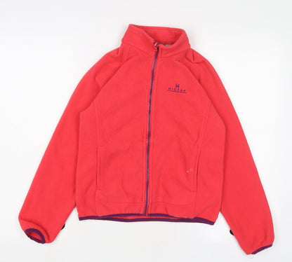 Additional front view of Hi Gear girls’ pink jacket, size 11-12, years zip