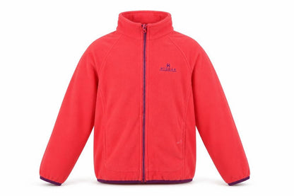 Front view of Hi Gear girls’ pink jacket, size 11-12, years zip