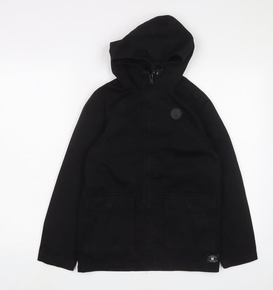 DC Shoes Boys Black Jacket Size 12 Years Zip