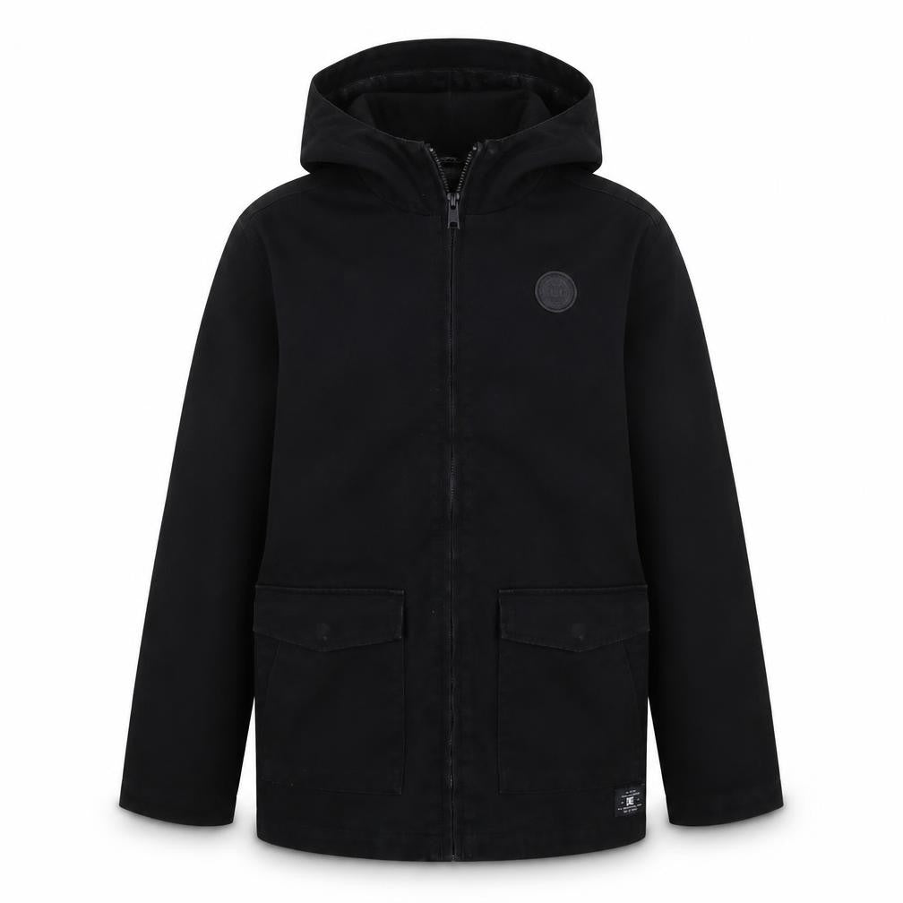 DC Shoes Boys Black Jacket Size 12 Years Zip
