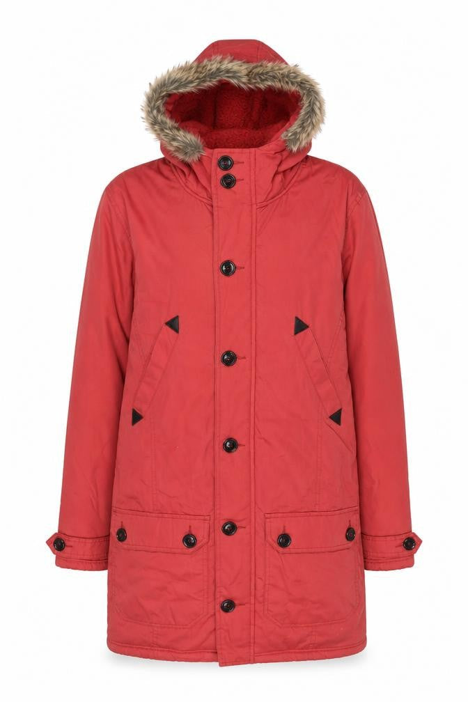Cotton Traders Womens Pink Parka Coat Size XS Zip