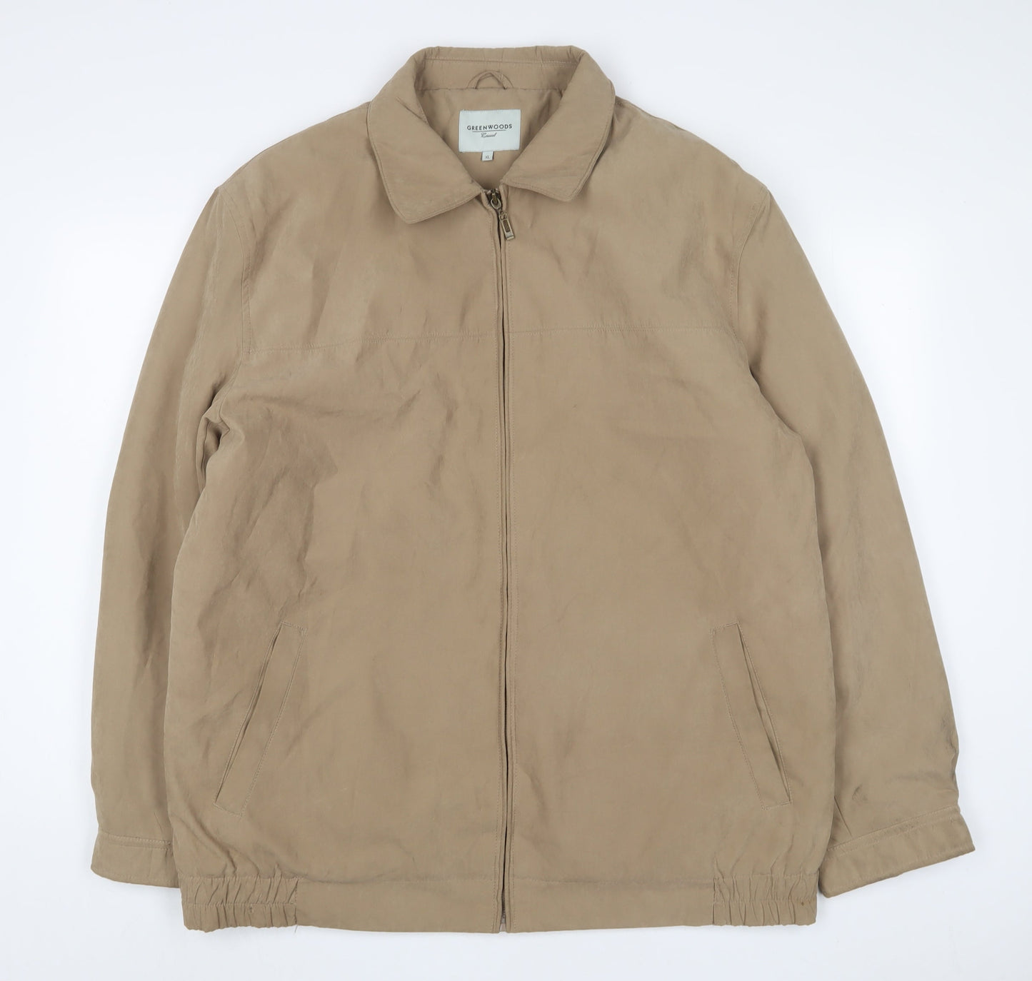 Greenwoods Mens Brown Jacket Size XL Zip