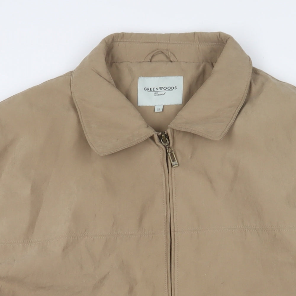 Greenwoods Mens Brown Jacket Size XL Zip