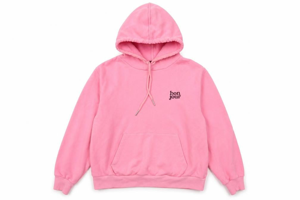 Marks & Spencer Womens Pink Cotton Pullover Hoodie Size 10 Pullover - Bonjour