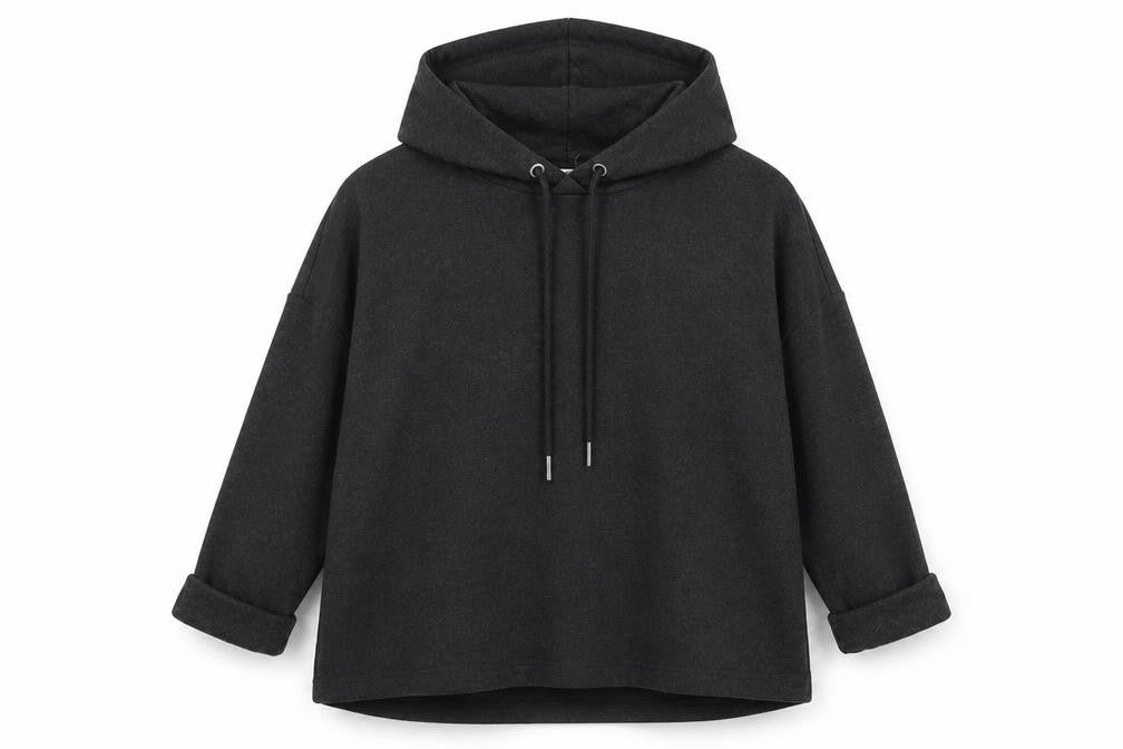 John Lewis Womens Grey Polyester Pullover Hoodie Size S Pullover