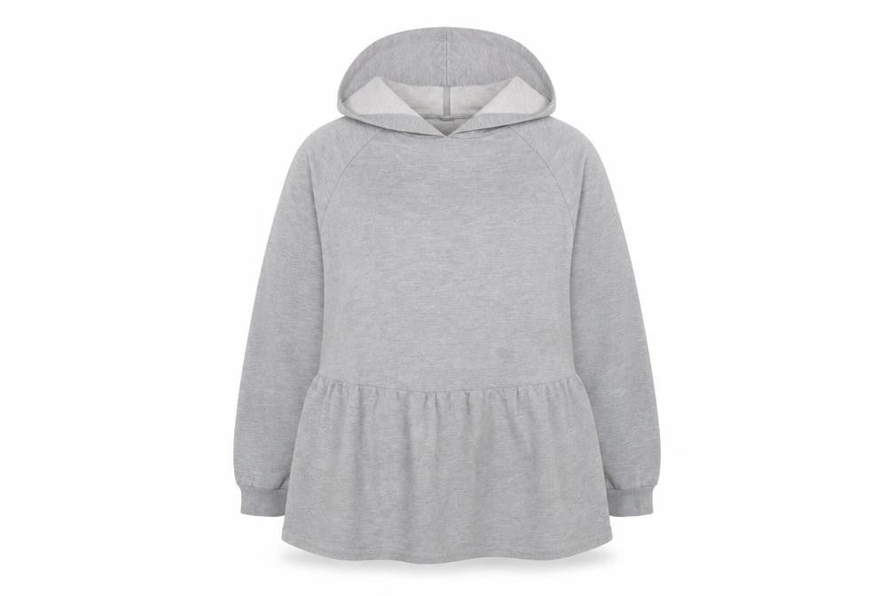 Simply Be Womens Grey Cotton Pullover Hoodie Size 20 Pullover