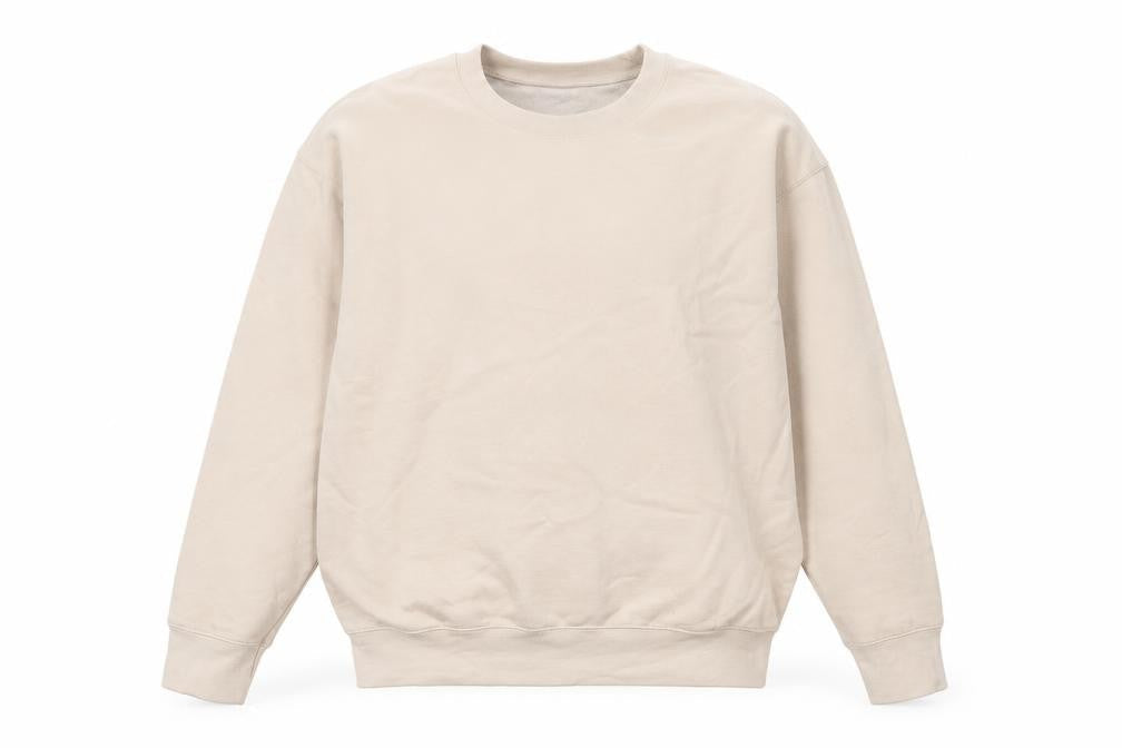 PRETTYLITTLETHING Womens Beige Cotton Pullover Sweatshirt Size L Pullover
