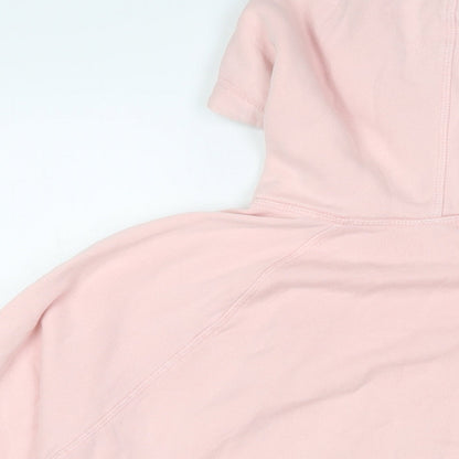 H&M Womens Pink Cotton Pullover Hoodie Size L Pullover