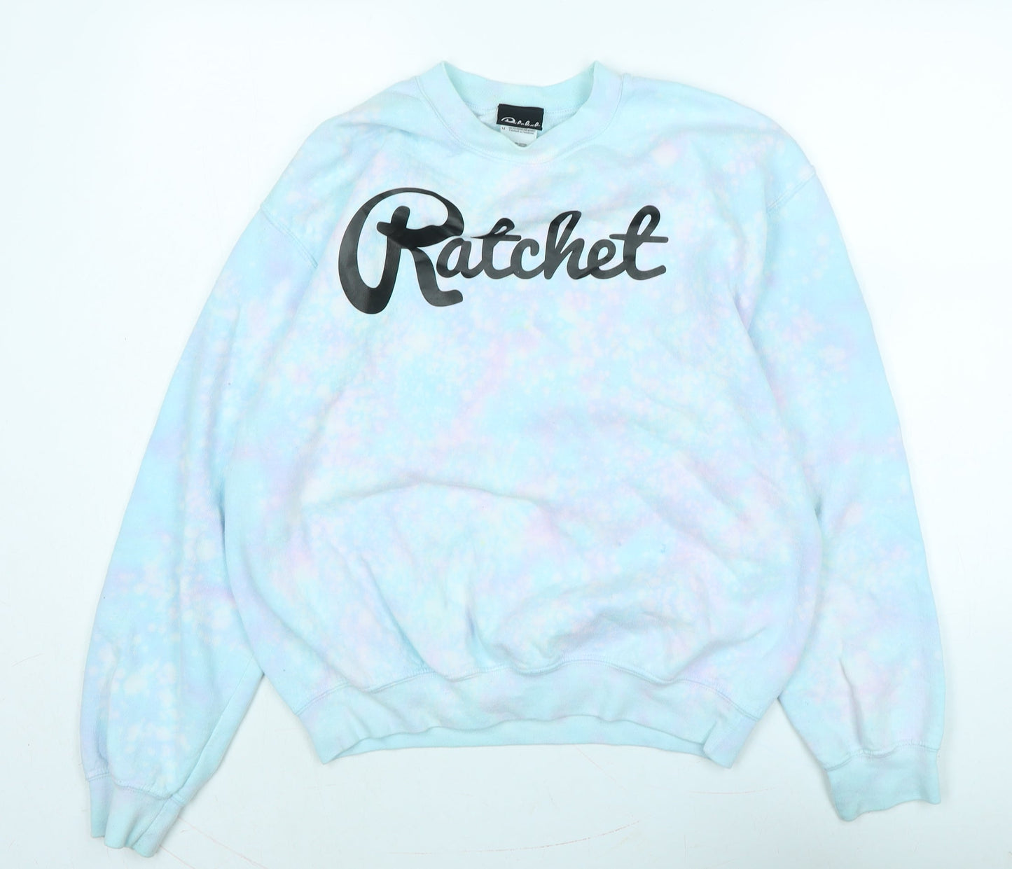 rachet Womens Blue Polyester Pullover Sweatshirt Size M - Logo