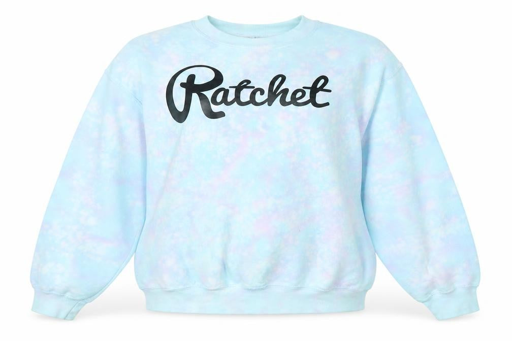 rachet Womens Blue Polyester Pullover Sweatshirt Size M - Logo