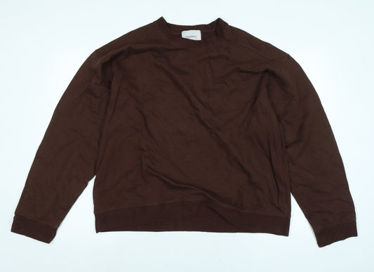 December's Womens Brown Polyester Pullover Sweatshirt Size L