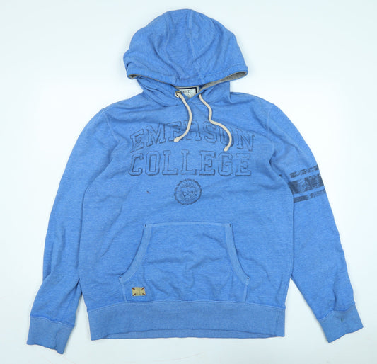 NEXT Mens Blue Polyester Pullover Hoodie Size L
