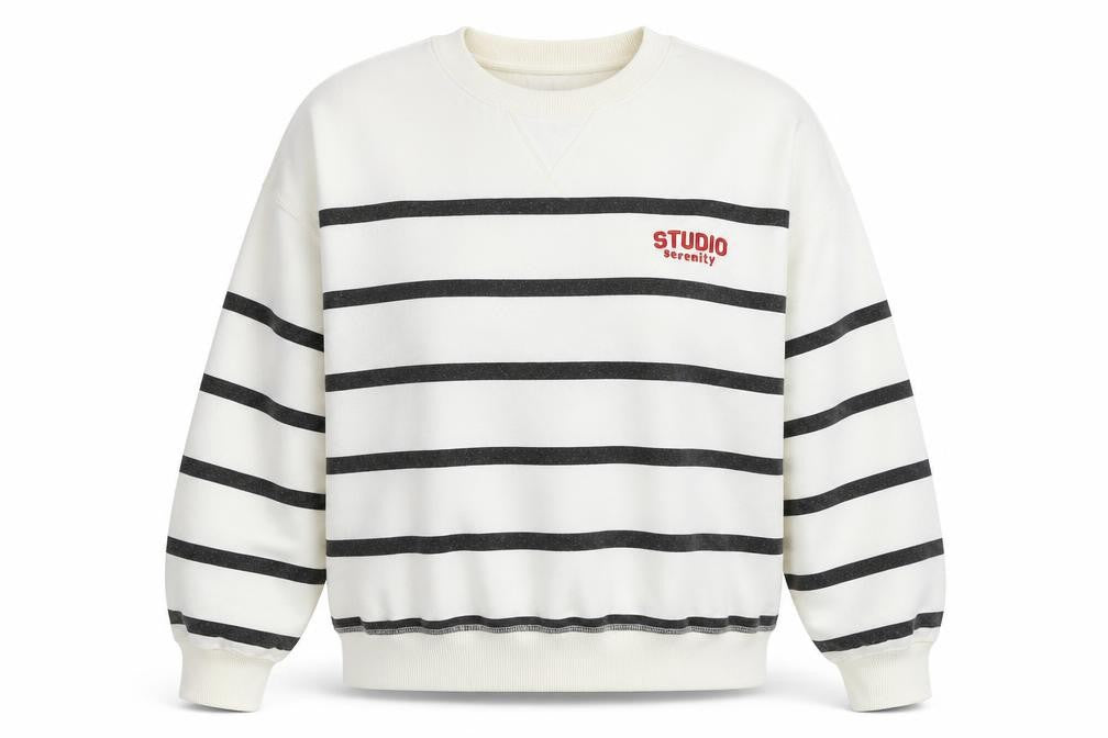 H&M Womens White Polyester Pullover Sweatshirt Size S