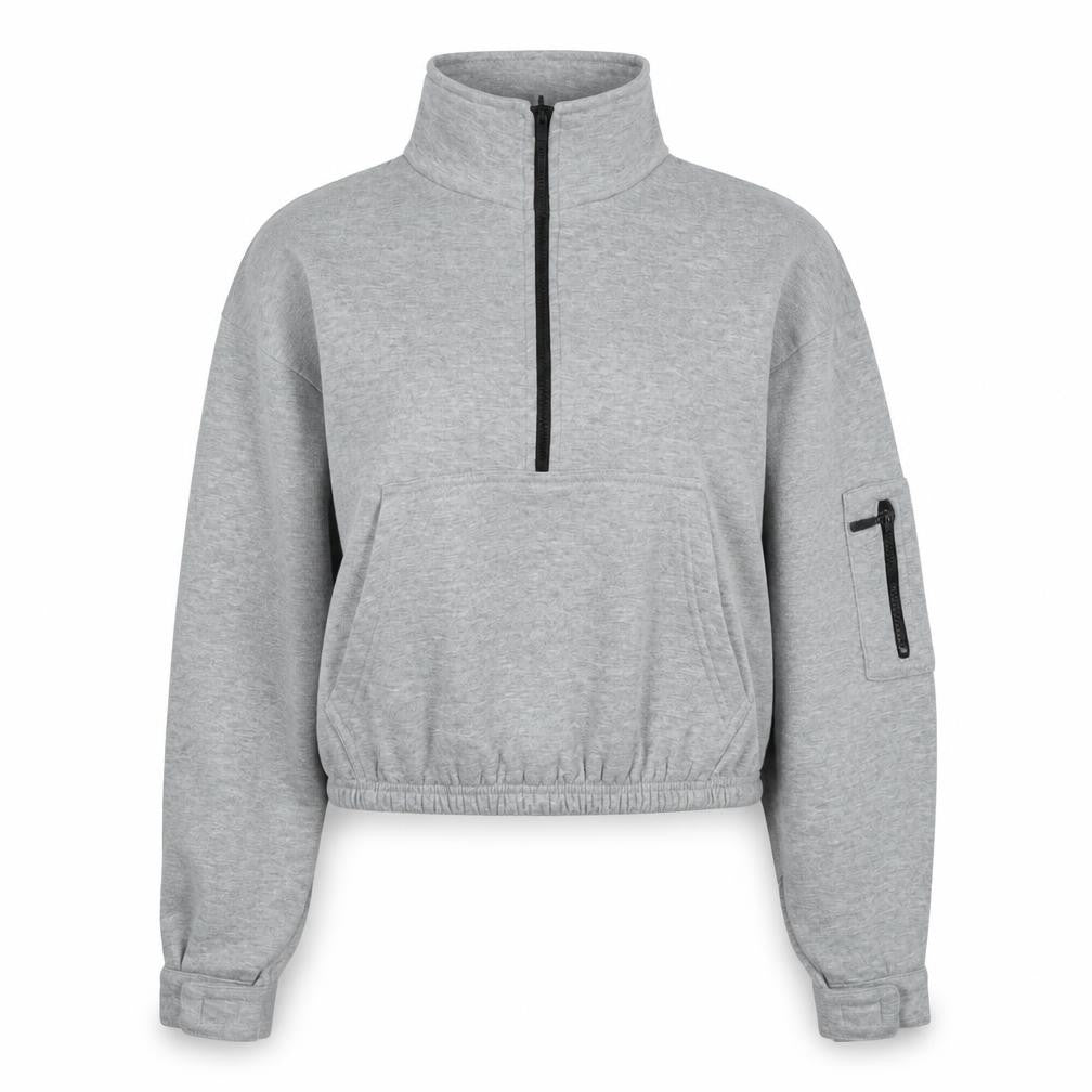 PRETTYLITTLETHING Womens Grey Polyester Pullover Sweatshirt Size M