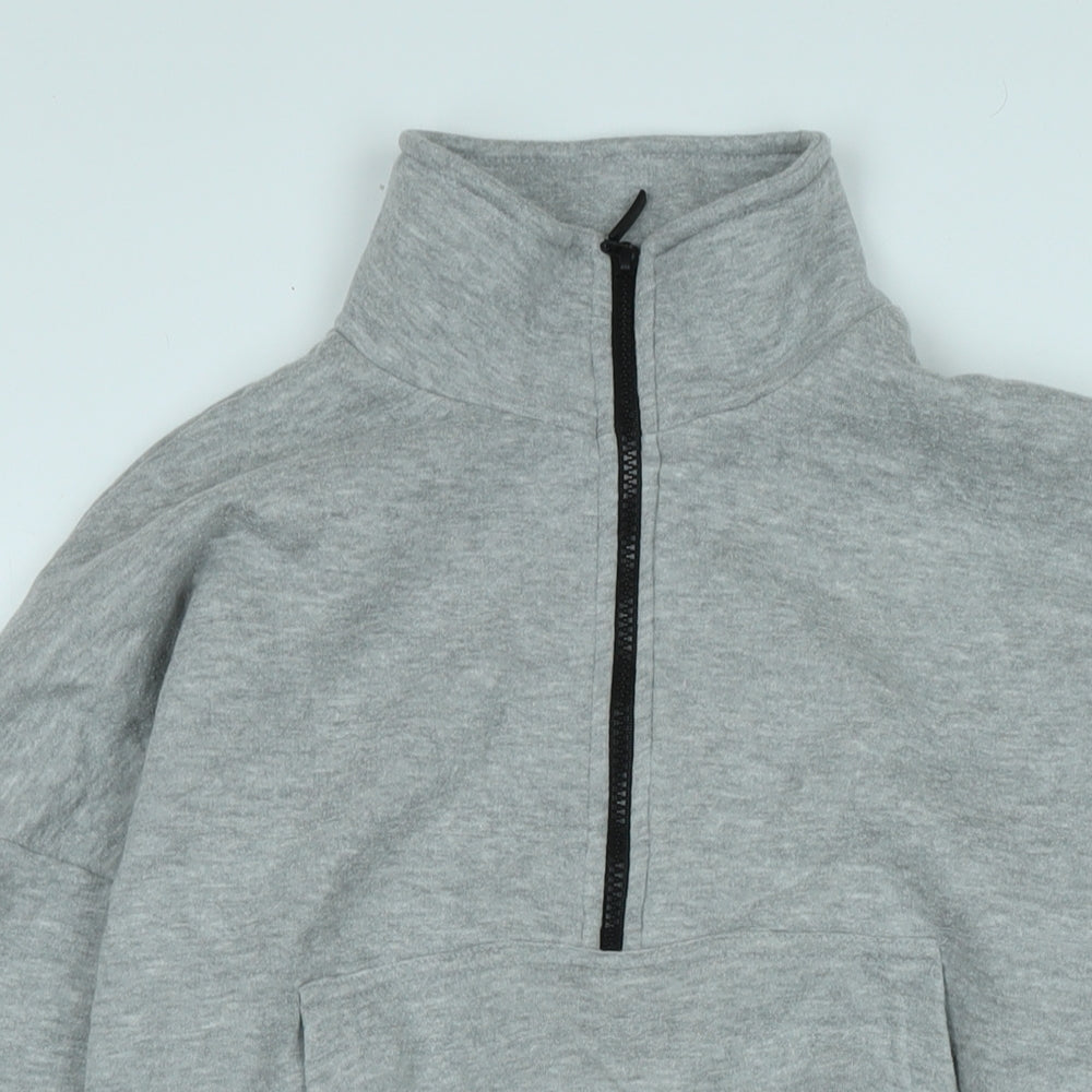PRETTYLITTLETHING Womens Grey Polyester Pullover Sweatshirt Size M