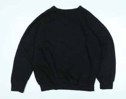 AX Paris Womens Black Polyester Pullover Sweatshirt Size L