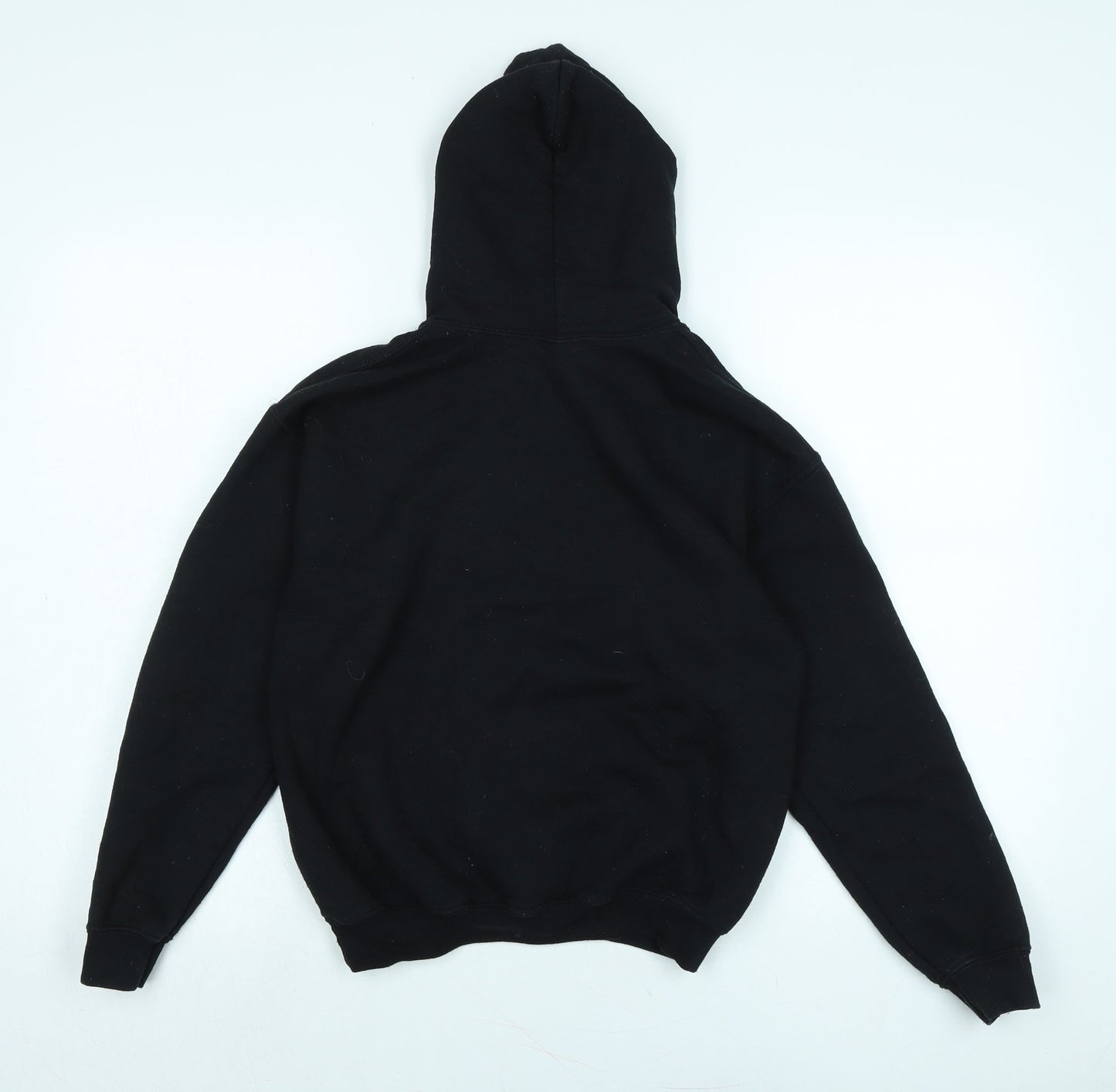 Gilden Boys Black Polyester Pullover Hoodie Size L