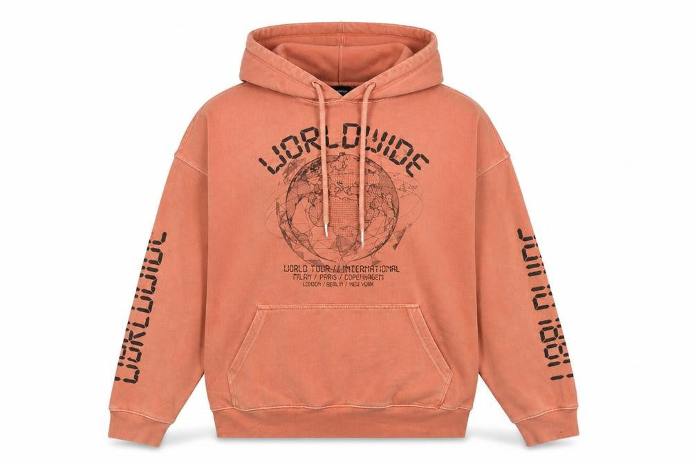 PRETTYLITTLETHING Womens Orange Polyester Pullover Hoodie Size M