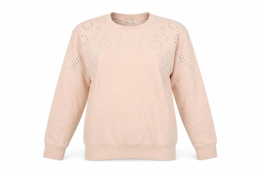 H&M Womens Pink Polycotton Pullover Sweatshirt Size M