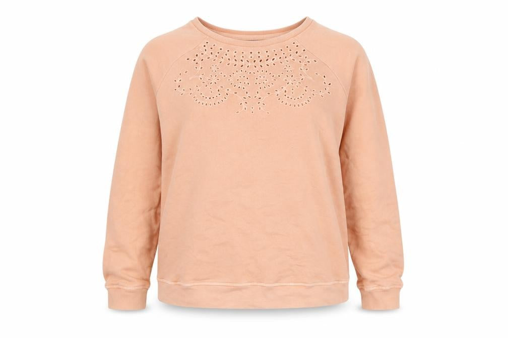 Principles Womens Orange Cotton Pullover Sweatshirt Size XL