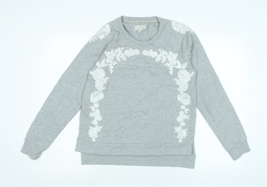 Lucky Brand Womens Grey Polyester Pullover Sweatshirt Size XS