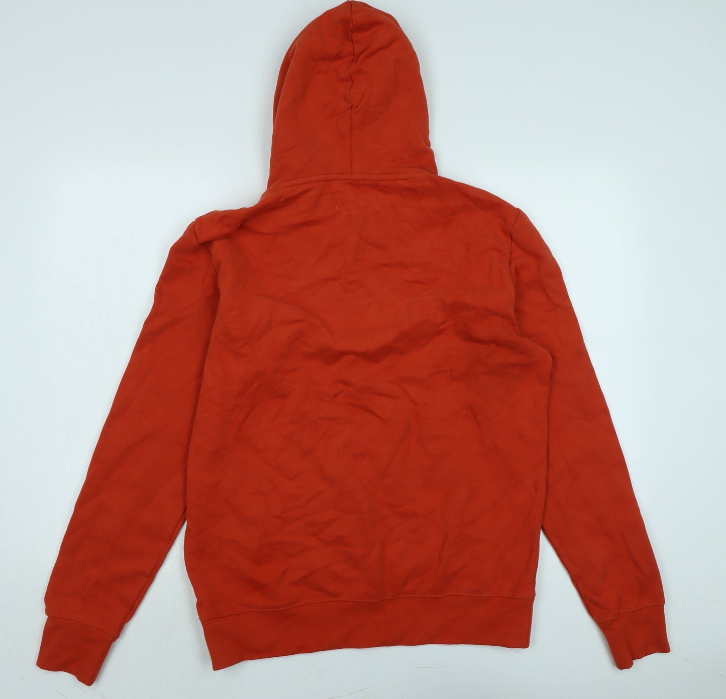 Marks and Spencer Mens Orange Polyester Pullover Hoodie Size M