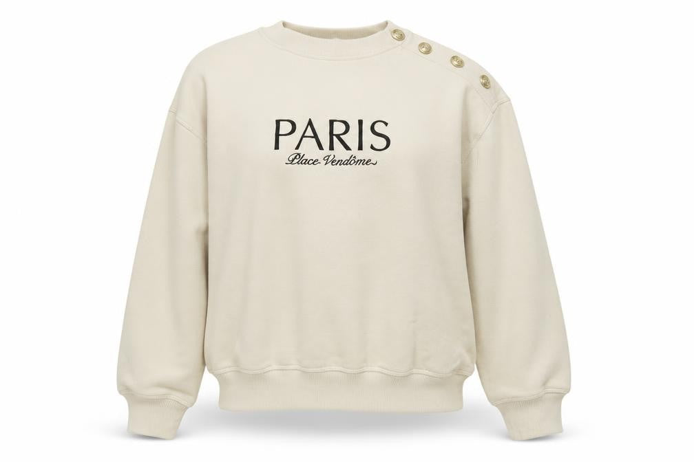 H&M Womens Beige Polyester Pullover Sweatshirt Size S