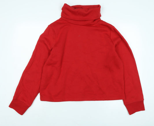 Zara Womens Red Polyester Pullover Sweatshirt Size L