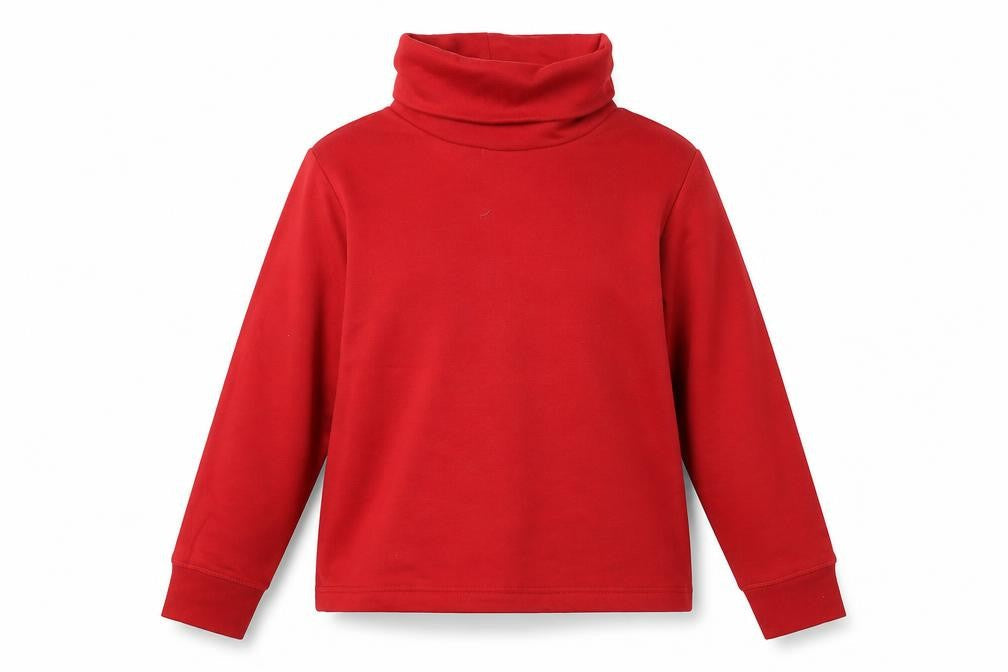 Zara Womens Red Polyester Pullover Sweatshirt Size L
