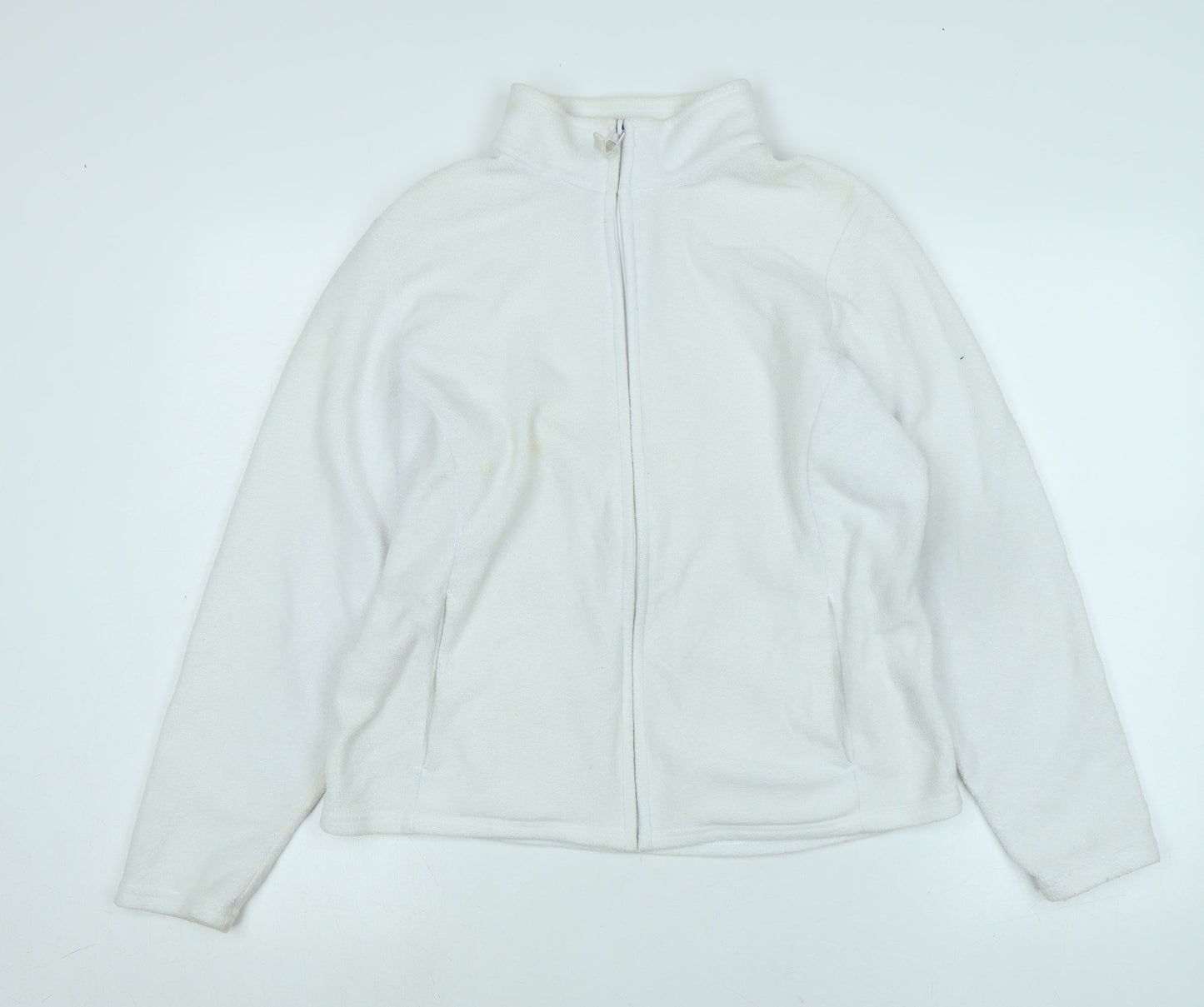 Marks and Spencer Womens White Jacket Size 18 Zip