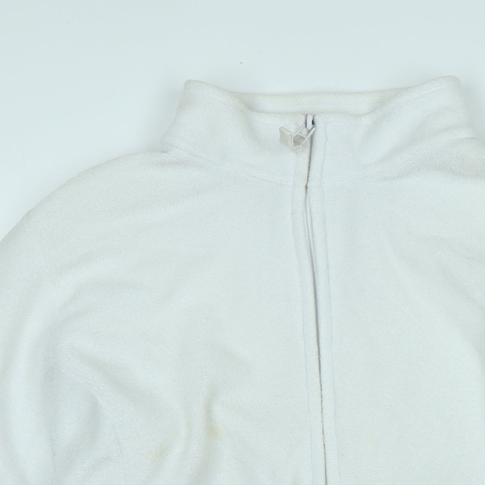 Marks and Spencer Womens White Jacket Size 18 Zip