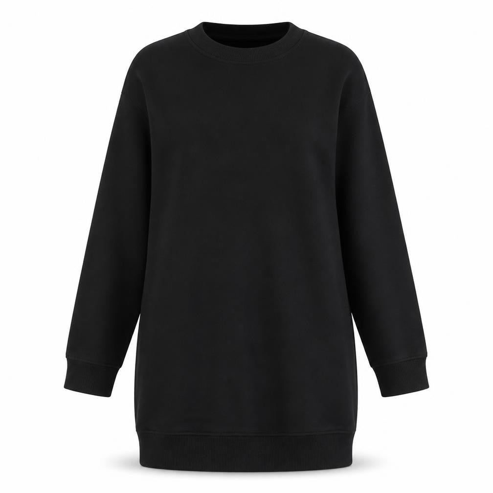 Divided Womens Black Polyester Jumper Dress Size S Crew Neck