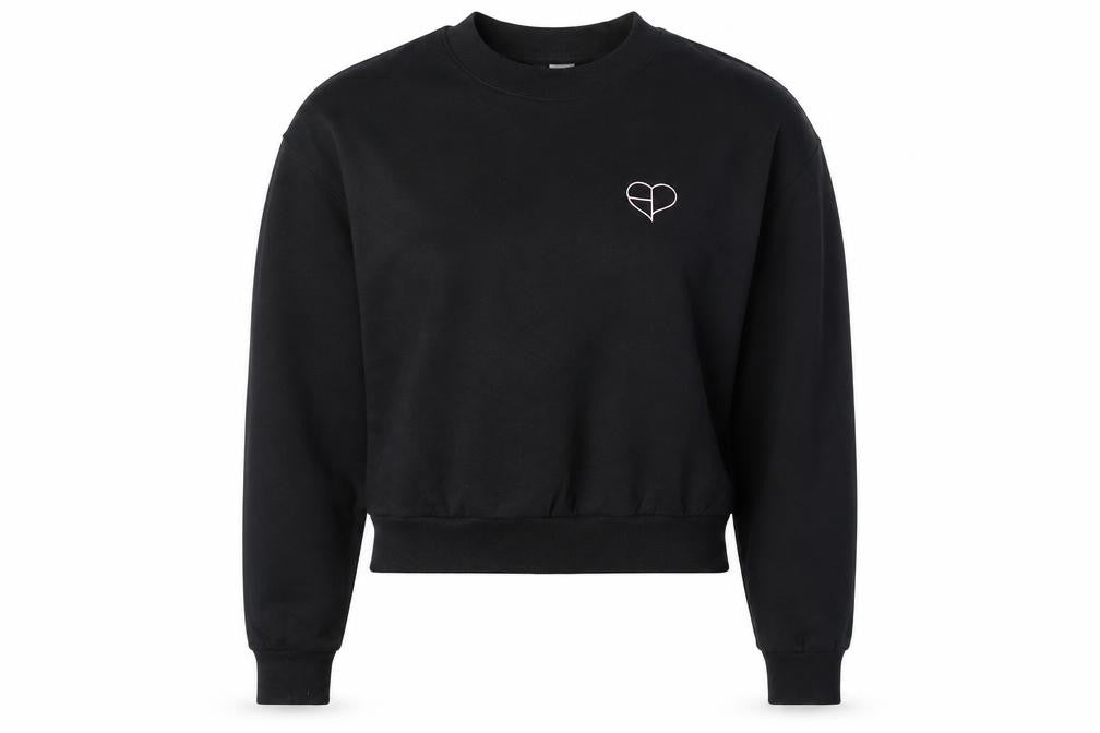 Divided Womens Black Polyester Pullover Sweatshirt Size XS