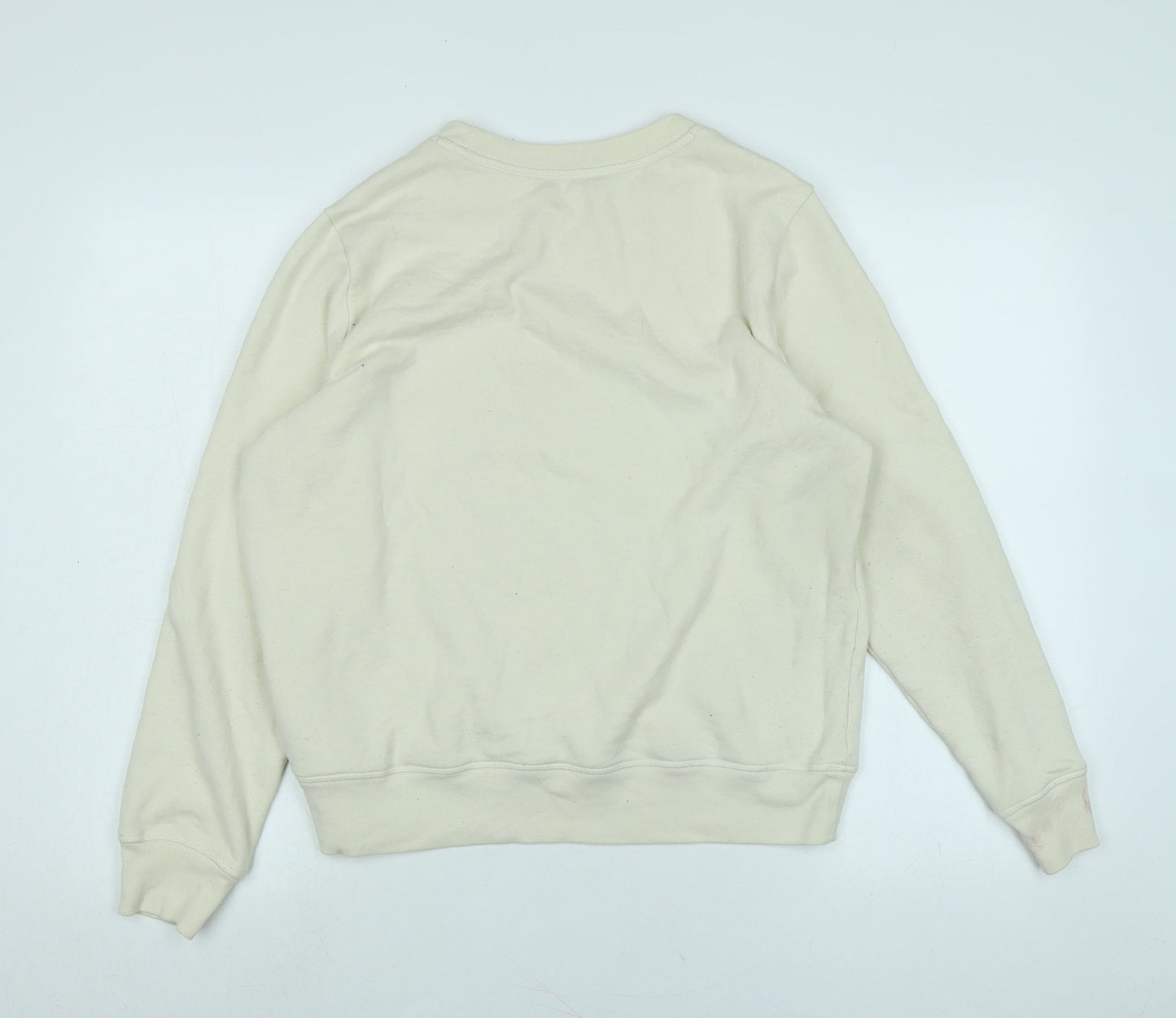 Marks and Spencer Womens Ivory Polyester Pullover Sweatshirt Size 14