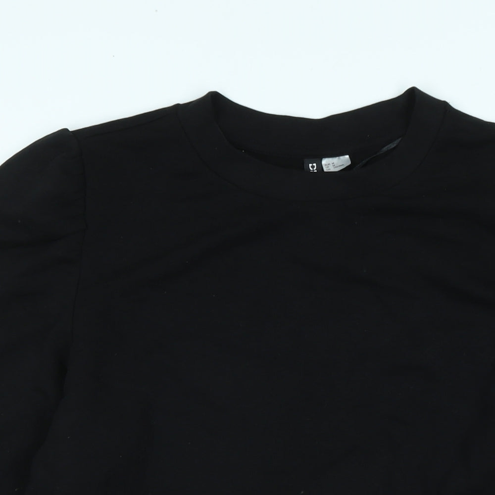 Divided Womens Black Polyester Pullover Sweatshirt Size M
