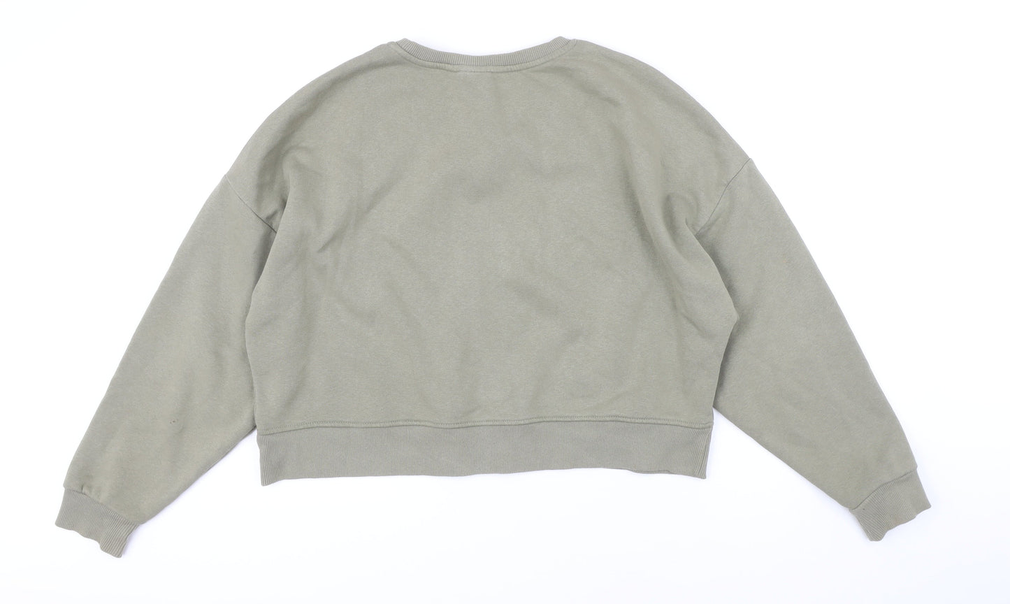 Disney Womens Green Cotton Pullover Sweatshirt Size M