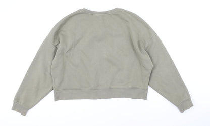 Preloved Disney Womens Green Cotton Pullover Sweatshirt Size M - Back